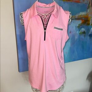 Jofit Pink Sleeveless Polo Tank Top like NEW!